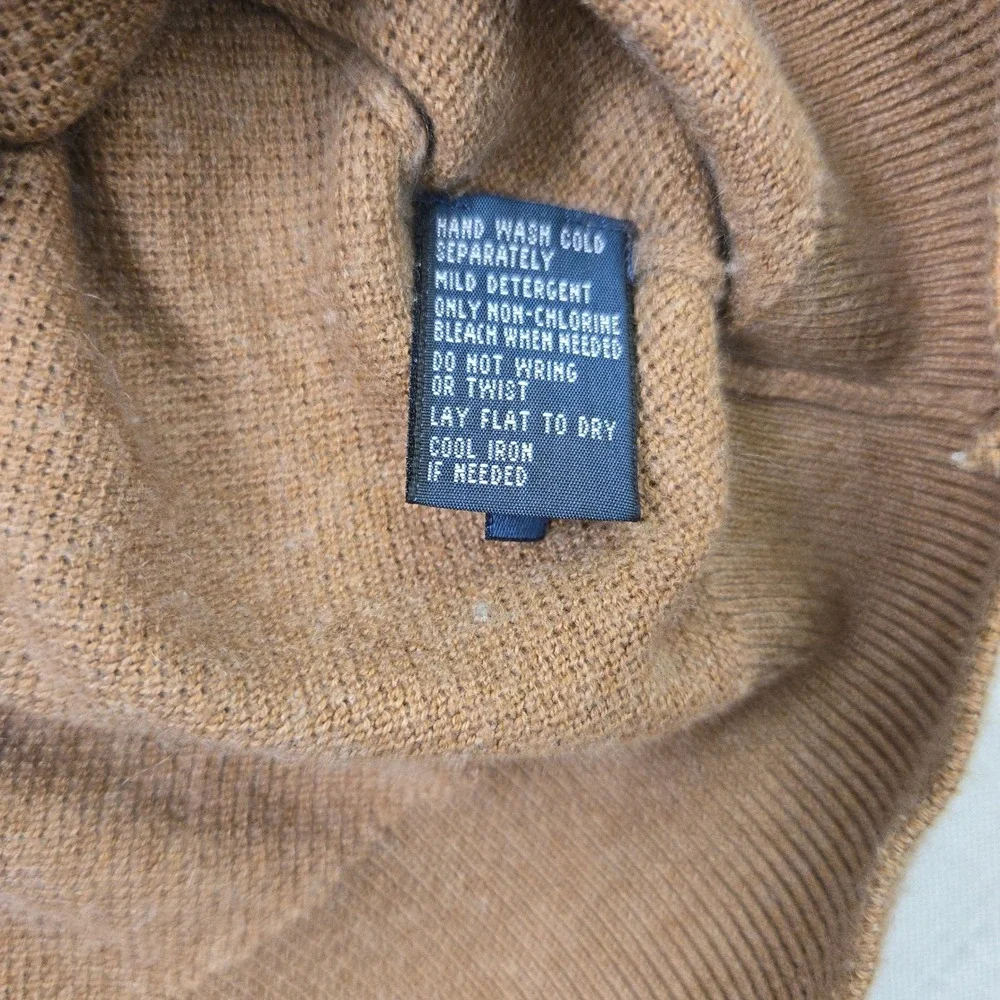 Polo Ralph Lauren Cashmere Blend Sweater XXL Men's Brown Tan Crewneck Soft Knit‎